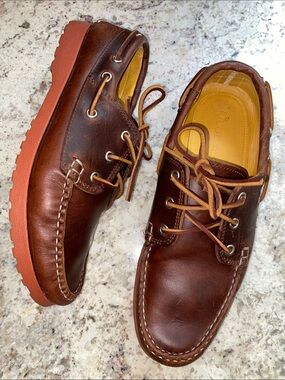 QUODDY $250 Men’s Head Boat Shoe: Whiskey 9 EUC